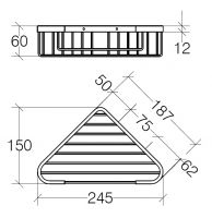 Vorschau: lineabeta FILO Duschablage 24,5x18,7cm, chrom