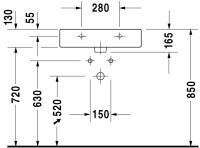 Vorschau: Duravit Vero Waschtisch rechteckig 60x47cm, 1 Hahnloch, mit Überlauf, weiß 0454600000