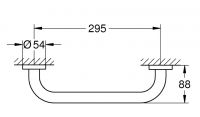 Vorschau: Grohe Essentials Wannengriff 35cm, hard graphite gebürstet