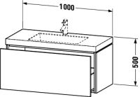 Vorschau: Duravit L-Cube c-bonded Set 100x48cm mit Vero Air Waschtisch mit 1 Schublade, ohne Hahnloch