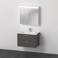 Vorschau: Duravit XBase Badmöbel-Set 83cm mit ME by Starck Waschtisch und Spiegelschrank XB007604949