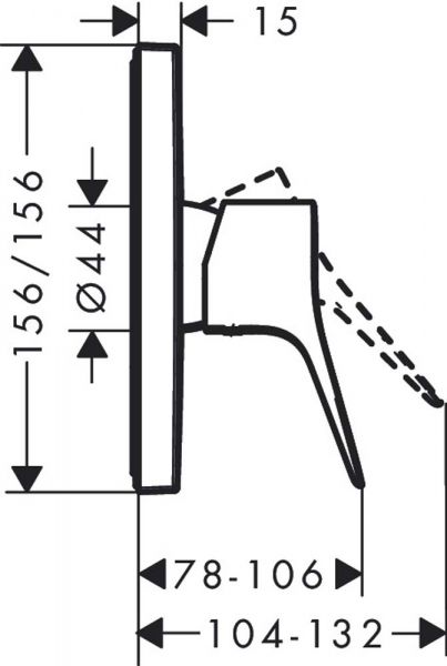 Hansgrohe Vivenis Einhebel-Duscharmatur Unterputz, schwarz matt 75615670