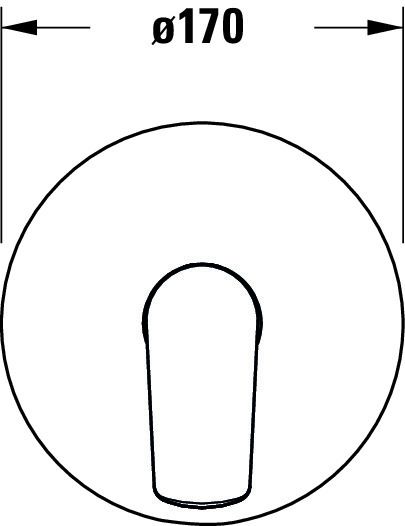 Duravit Duravit No.1 Einhebel-Brausemischer Unterputz rund, 1 Verbraucher, chrom