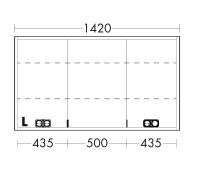 Vorschau: Burgbad rl20 Spiegelschrank 142x80cm mit Lichtrahmen, Wandeinbau Vorschau: Burgbad rl20 Spiegelschrank 142x80cm mit Lichtrahmen, Wandeinbau