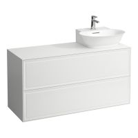 Laufen The New Classic Schubladenelement 118cm, 2 Schubladen, Ausschnitt rechts, zu H81685 2, weiß, H4060880856311