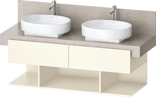 Duravit Balcoon Unterschrank 140x57x53,4cm, 2 Schubladen, 3 offene Fächer für 2 Aufsatzbecken