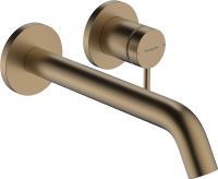 Hansgrohe Tecturis S Waschtischarmatur Unterputz für Wandmontage mit Auslauf 22,5cm, brushed bronze, 73351140