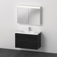 Duravit D-Neo Möbel-Set 100,5cm mit Waschtisch, Waschtischunterschrank und Spiegelschrank DE011701616