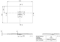 Vorschau: Villeroy&Boch Squaro Infinity Quaryl®-Duschwanne universal einbaubar (selb. zuschneidbar),120x80cm