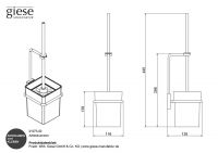 Vorschau: Giese Gifix 21 WC Garnitur, Wandmodell zum Kleben und Schrauben, chrom