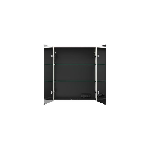 Burgbad Eqio Spiegelschrank 65x80cm mit horizontaler LED-Beleuchtung & Waschtischbeleuchtung