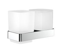 emco loft Glashalter mit Seifenspender und Becher, chrom 053100101
