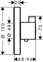 Vorschau: Hansgrohe ShowerSelect S Thermostat Highflow Unterputz, chrom