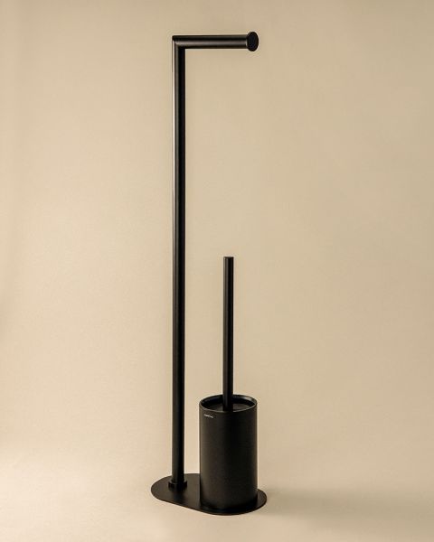 Cosmic Architect S+ Bürstengarnitur mit Toilettenpapierhalter, schwarz matt