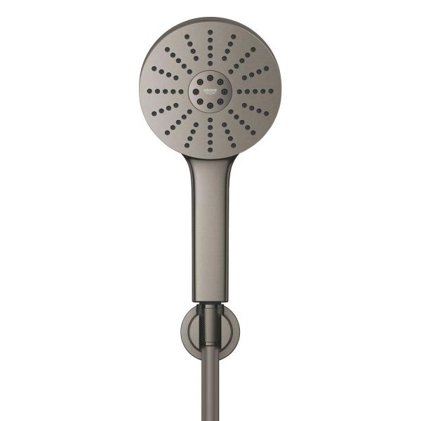 Grohe Vitalio Joy+ 120 Wandhalterset 3 Strahlarten, hard graphite gebürstet 134865AL00 