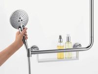 Vorschau: Hansgrohe Unica Comfort Brausestange 110cm Rechts Set, weiß/chrom