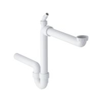 Geberit Spültisch-Ablauf für 1 Becken mit Winkelschlauchtülle, Raumsparmodell