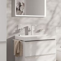Vorschau: Hansgrohe Tecturis E Waschtischarmatur 210 Fine CoolStart, Schwenkauslauf u. Push-Open, weiß matt