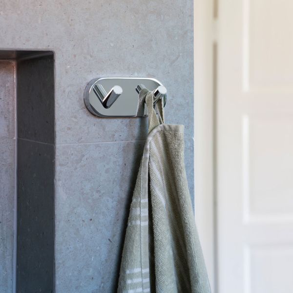 Smedbo Home Doppelter Handtuchhaken, chrom