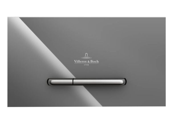 Villeroy&Boch ViConnect 300G WC-Betätigungsplatte, glass glossy grey 922160RA