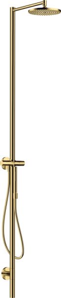 Axor Starck Nature Duschsäule mit Kopfbrause 240 1jet polished gold-optic 12670990