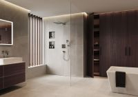 Vorschau: Hansgrohe RainDrain Match Plus Fertigset Duschrinne 120cm, höhenverstell. Rahmen, schwarz matt