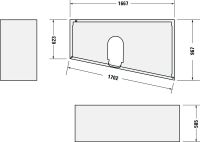 Vorschau: Duravit No.1 Badewannenträger trapezförmig 167x97x57cm für Badewanne 700509, weiß