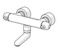 Vorschau: Hansa Hansamedipro Waschtisch-Thermostat-Wandbatterie, 179mm, chrom