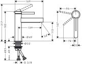 Vorschau: Hansgrohe Finoris Einhebel-Waschtischarmatur 110 CoolStart mit Push-Open Ablaufgarnitur, weiß matt 76024700