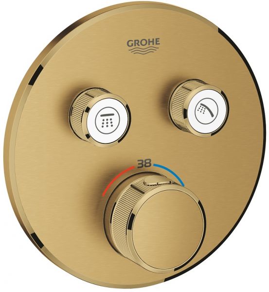 Grohe Grohtherm SmartControl Thermostat mit 2 Absperrventilen, wassersparend, cool sunrise gebürstet