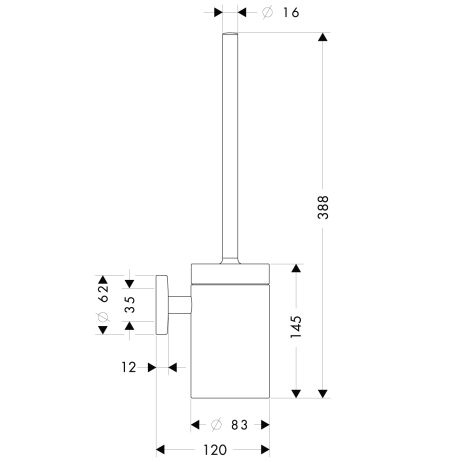 Hansgrohe Logis WC Bürstenhalter Wandversion, chrom