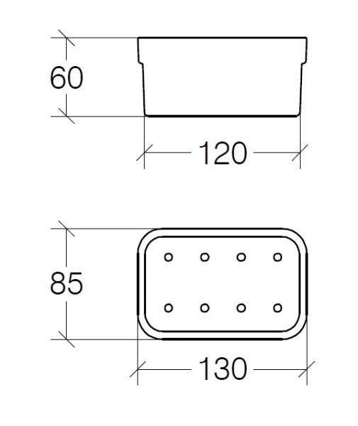 lineabeta GRELA Seifenschale mit lackiertem Deckel