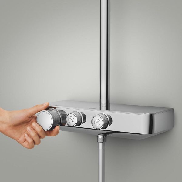 Grohe Vitalio Joy+ SmartControl System 280 Mono Duschsystem mit Thermostat, Aufputz, chrom