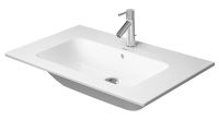 Duravit ME by Starck Waschtisch 83x49cm, mit Hahnloch, mit Überlauf, WonderGliss, weiß seidenmatt 23368332001