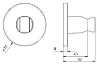 Vorschau: Hansa Hansaliving Wandbrausehalter, Rosette rund, chrom