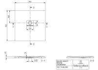 Vorschau: Villeroy&Boch Squaro Infinity Quaryl®-Duschwanne universal einbaubar (selb. zuschneidbar),90x90cm UDQ9090SQI1V-1S