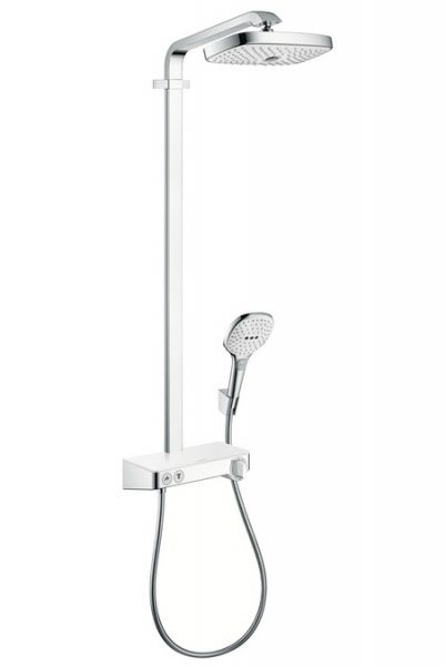 Hansgrohe Raindance Select E 300 2jet ShowerTablet Showerpipe, weiß/chrom