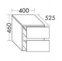 Vorschau: Burgbad Cube Unterschrank 40x52,5cm, 2 Auszüge