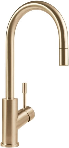 Villeroy&Boch Umbrella Flex Küchenarmatur aus Edelstahl, Ausziehbrause, gold 92540003