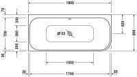 Vorschau: Duravit Happy D.2 Eck-Badewanne 180x80cm Ecke links, weiß