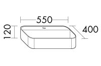Vorschau: Burgbad Sys30 Mineralguss-Aufsatzwaschtisch mit 1 Hahnloch, 55x40cm