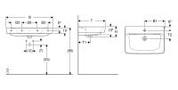 Vorschau: Geberit Renova Plan Aufsatz-Waschtisch mit Hahnloch, mit Überlauf, 55x44cm, weiß_3