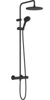 Hansgrohe Vernis Blend Duschsystem 240 1 Strahlart mit Thermostat, schwarz matt 26426670 Hansgrohe Vernis Blend Duschsystem 240 1 Strahlart mit Thermostat, schwarz matt 26426670