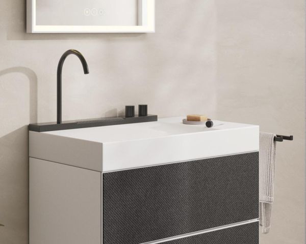 hansgrohe Avalegra AquaUnit Waschbecken 78x48cm mit Ablage, Armatur in brushed black chrome 22473340