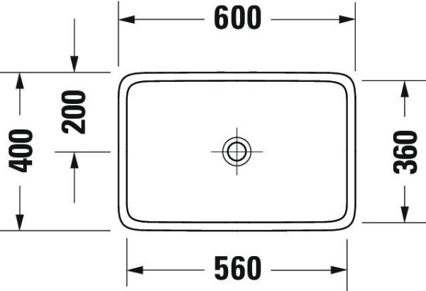 Duravit Qatego Aufsatzbecken 60x40cm, weiß