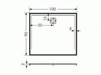 Vorschau: Polypex PLANO 100x90 Duschwanne 100x90x2cm