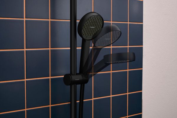hansgrohe Activera Select S Duschset 95 2jet EcoSmart+ mit Duschstange 65cm, schwarz matt