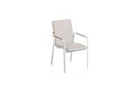 Vorschau: KETTLER DINING DIAMOND Stapelsessel Sunbrella®, weiß matt natte linen chalk 0103902-5820