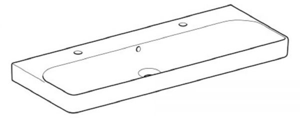 Geberit Smyle Square Waschtisch 120x48cm mit 2HL, weiß_1