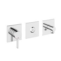 KWC BEVO Einhebel-Wannenarmatur für 2 Verbraucher, Unterputz, chrom 125295